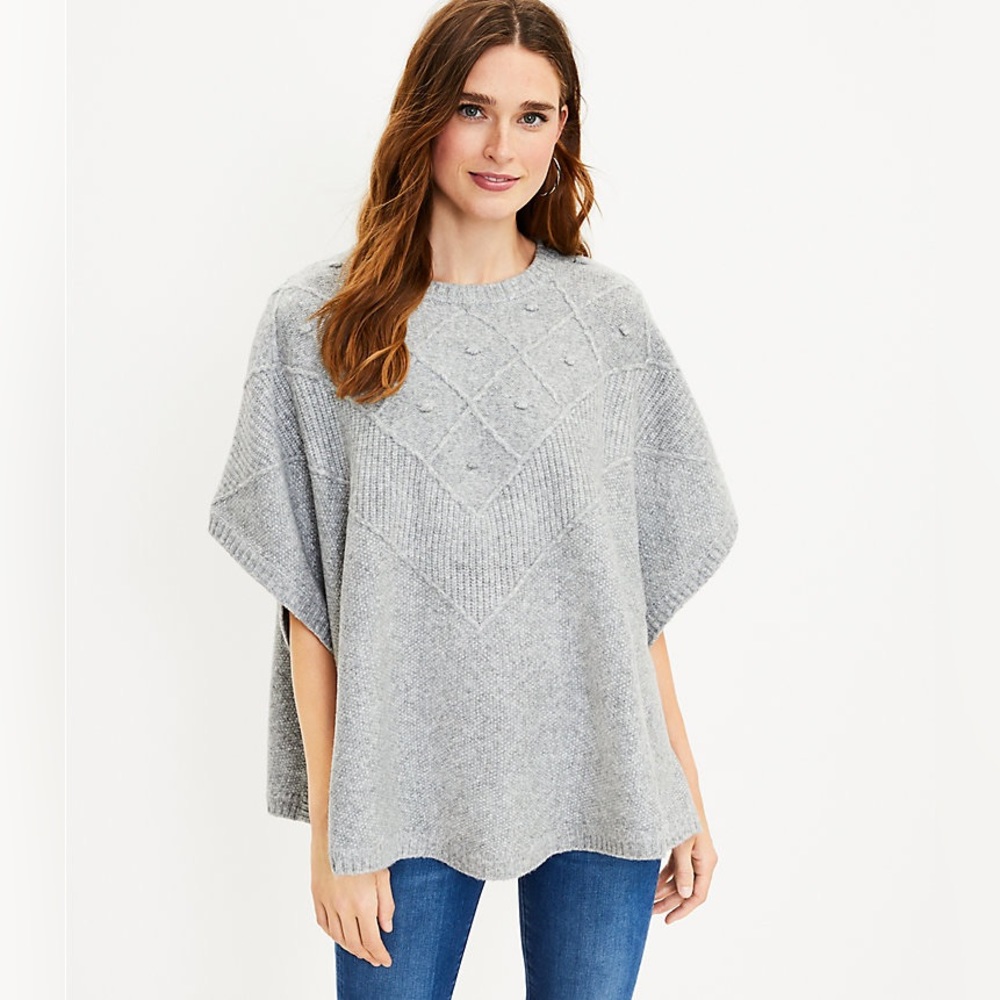 NWOT Purple LOFT the modern poncho